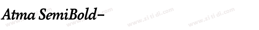 Atma SemiBold字体转换 Atma SemiBold字体转换